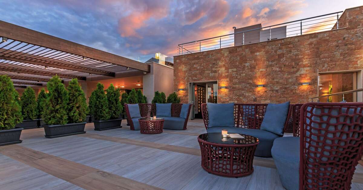 Een foto van het terras bij Miraggio Thermal Spa Resort