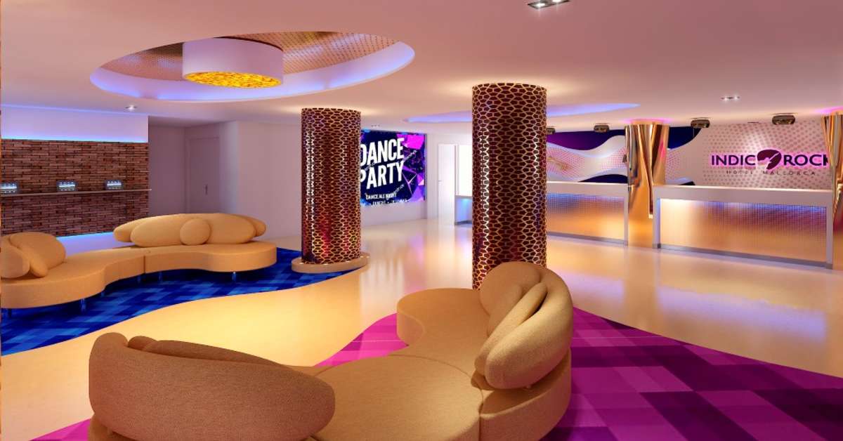 Een foto van het interieur van Indico Rock Hotel