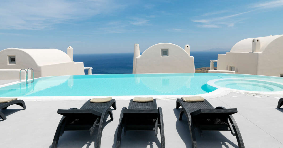 Ein Foto von einer Übersicht des Dome Santorini Resort