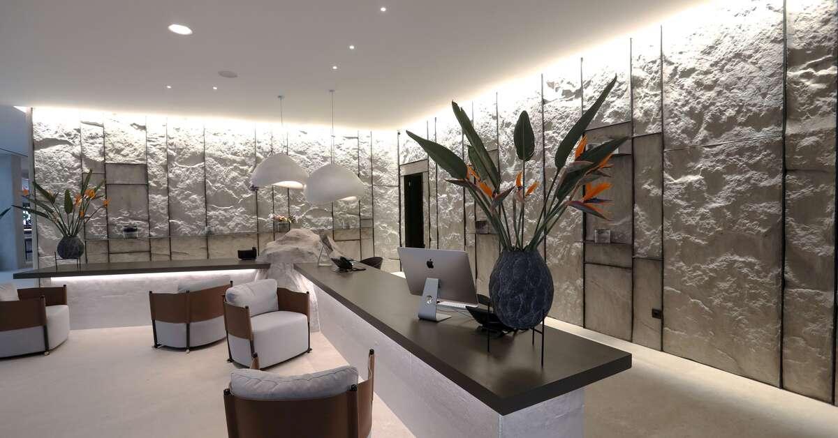 Een foto van het interieur van Aeonic Suites & Spa