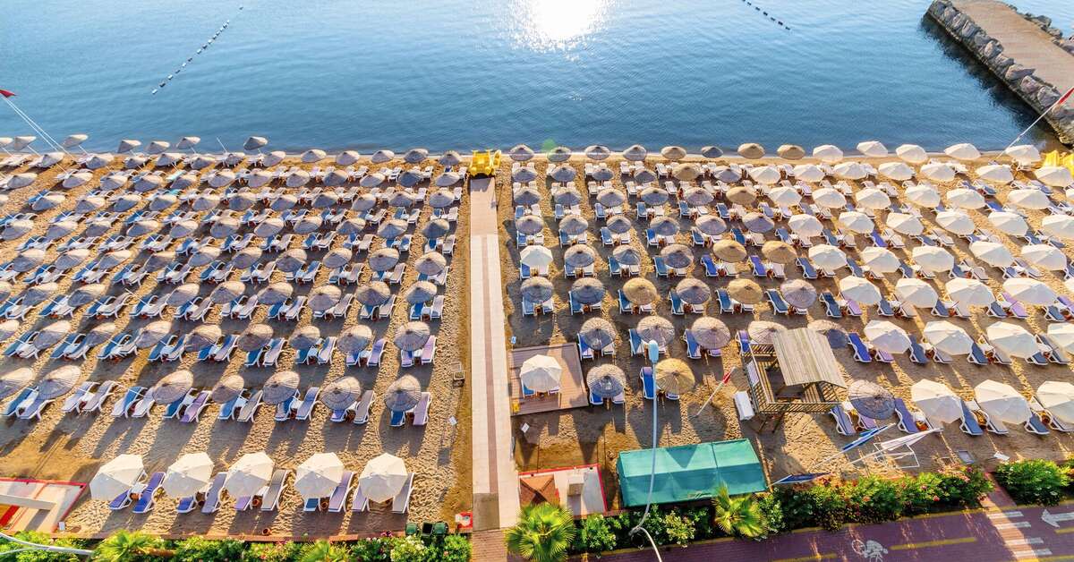 Een foto van het strand bij Hotel Aqua