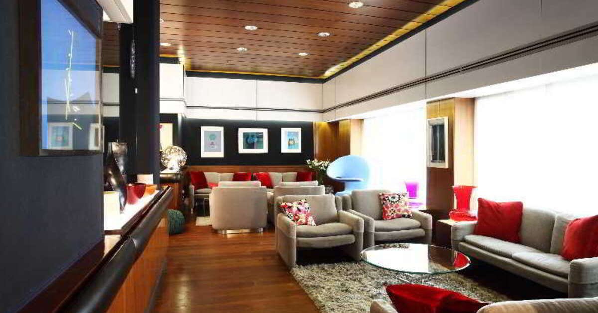 Een foto van het interieur van Hotel Mediolanum