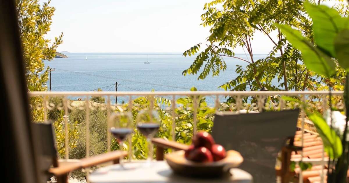 Ein Foto von der Terrasse im Irida Aegean View