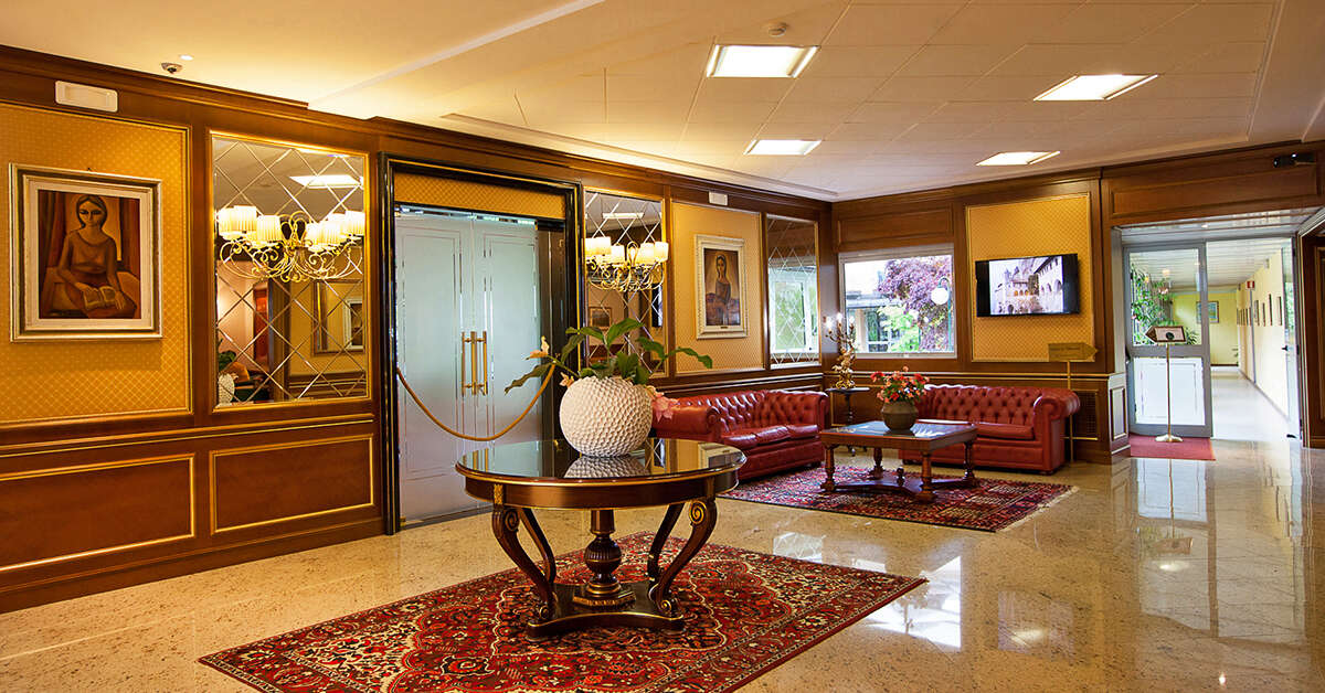 Een foto van het interieur van Hotel Il Chiostro