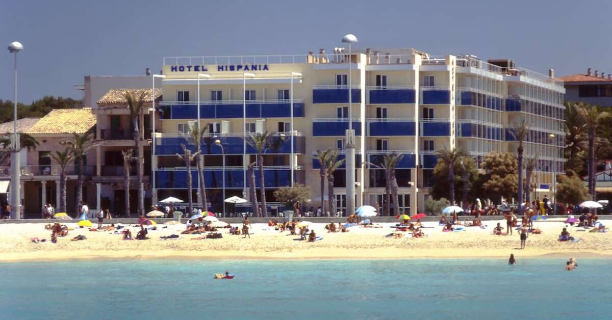 Ein Foto von der Außenansicht des Hotel Hispania