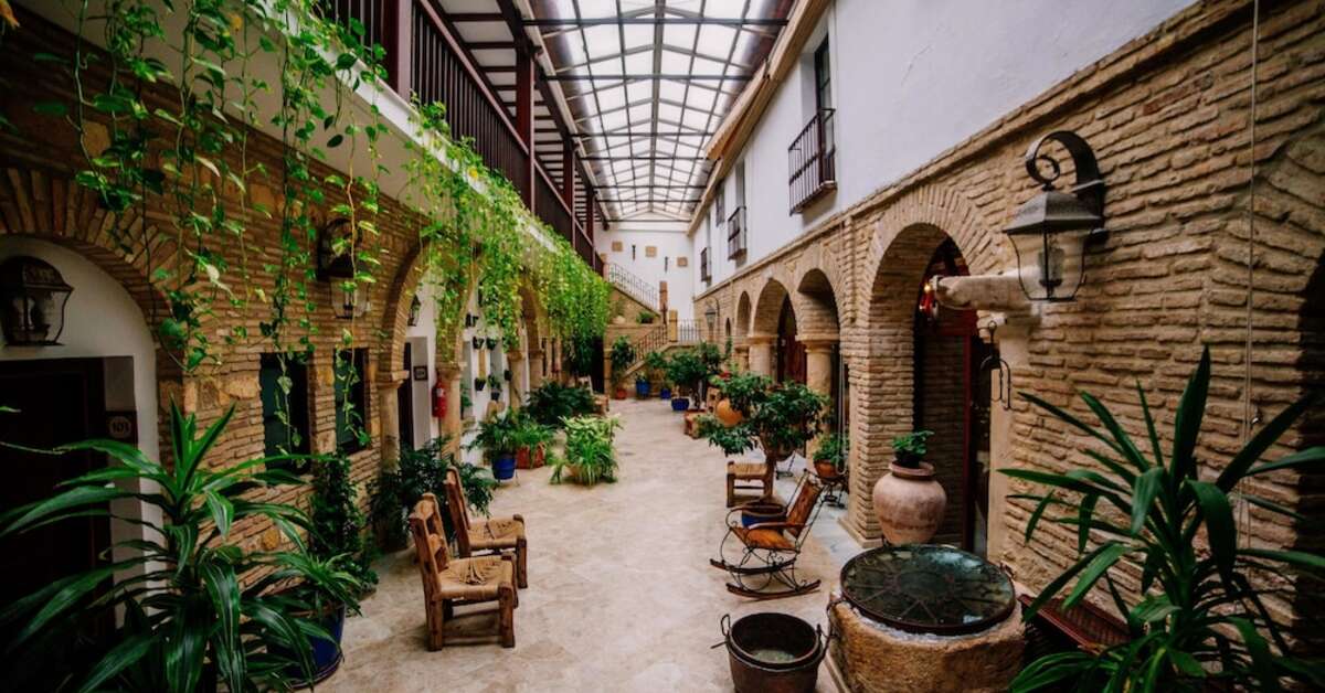 Een foto van het interieur van Hacienda Posada De Vallina