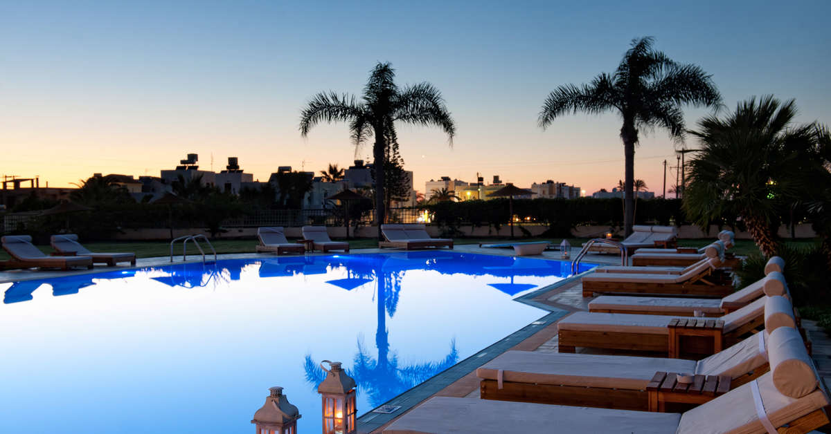 Een foto van het zwembad bij Socrates Hotel Malia Beach