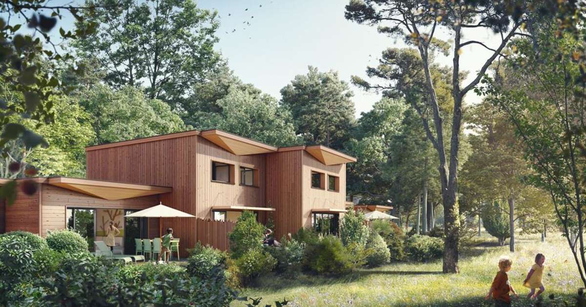 Een foto van de buitenkant van Center Parcs Villages Nature Paris