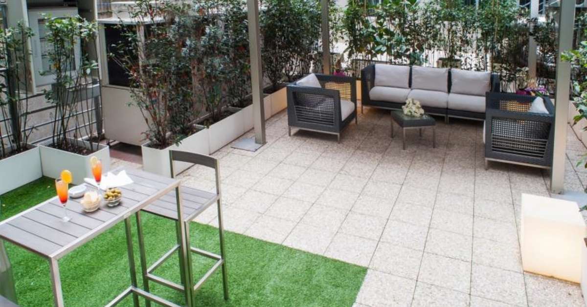 Ein Foto von der Terrasse im Best Western Premier Hotel Royal Santina