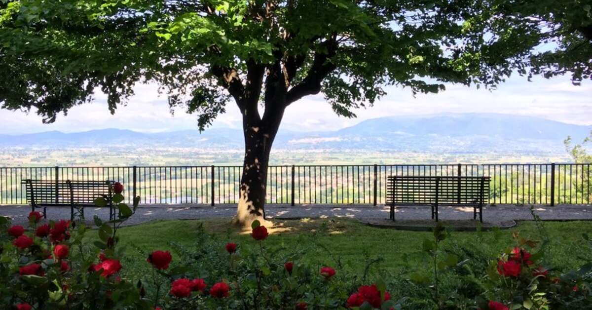 Een foto van het terras bij Relais La Corte di Bettona