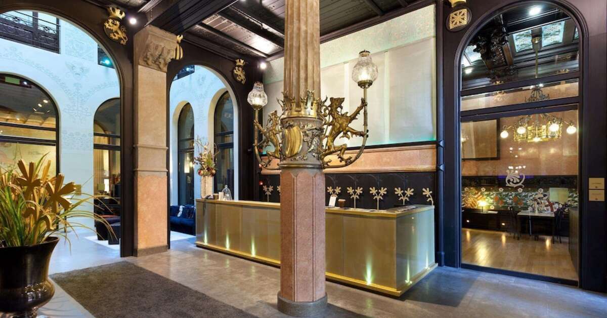 Een foto van het interieur van Hotel Espana