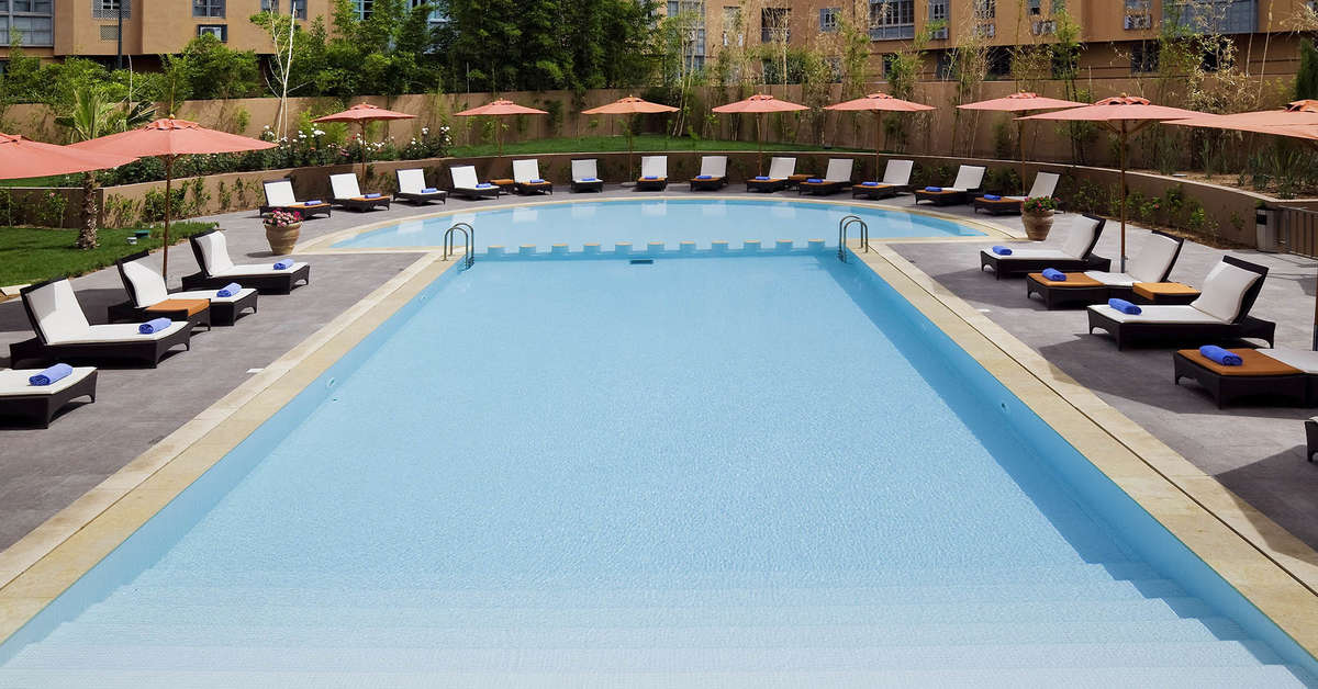 Een foto van een overzicht van Hotel Novotel Marrakech Hivernage