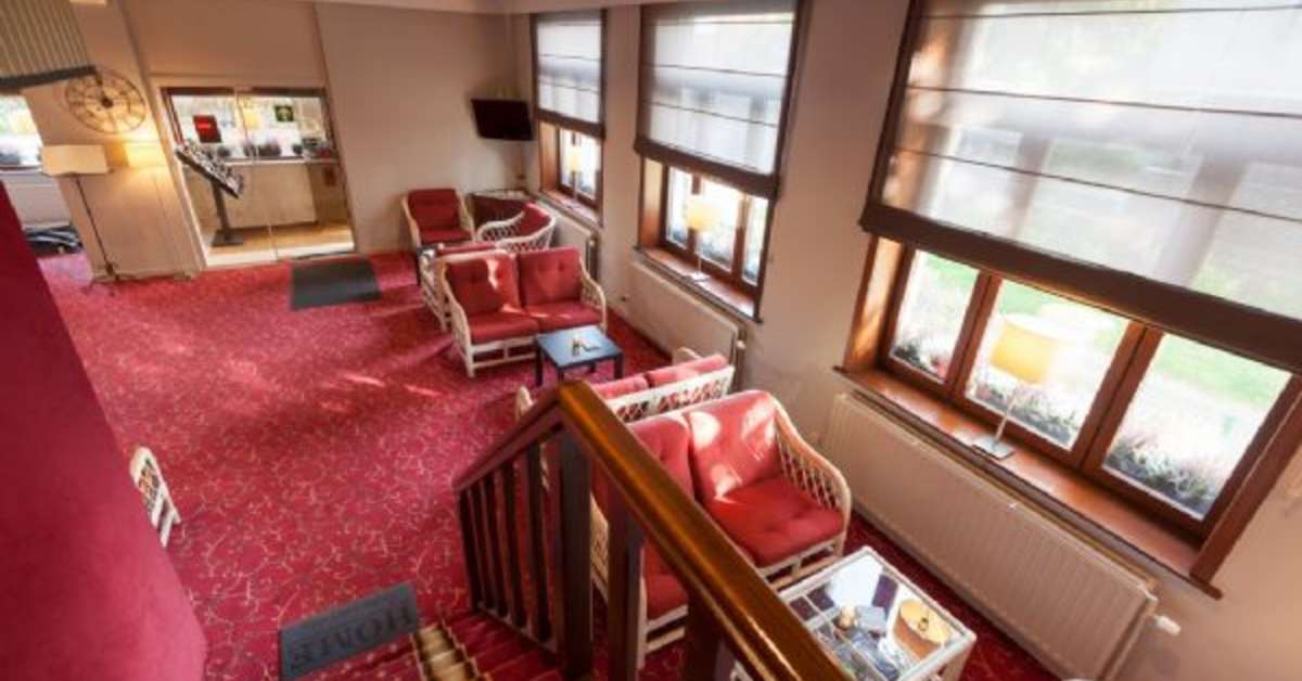Een foto van het interieur van Hotel Olympia Brugge