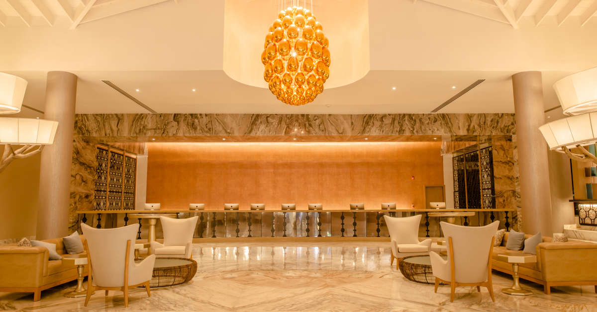 Een foto van het interieur van Moon Palace Jamaica