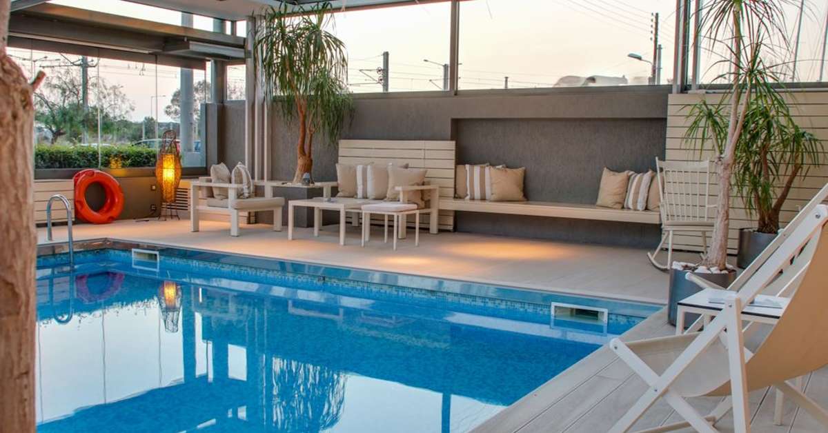 Een foto van het zwembad bij Hotel Palace