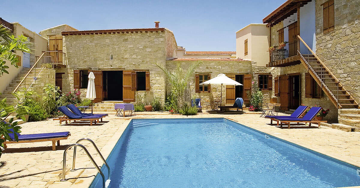 Ein Foto vom Pool im Filokypros Country Houses