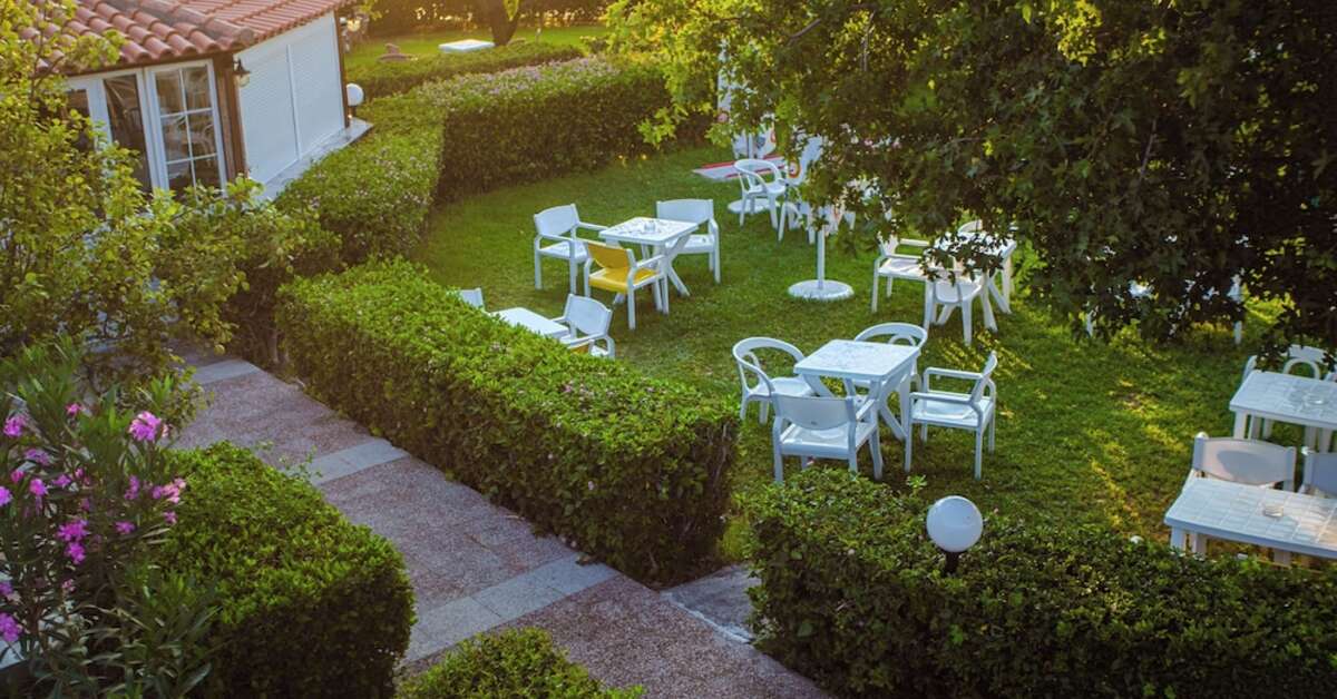 Ein Foto von der Terrasse im Hotel Continental Palace