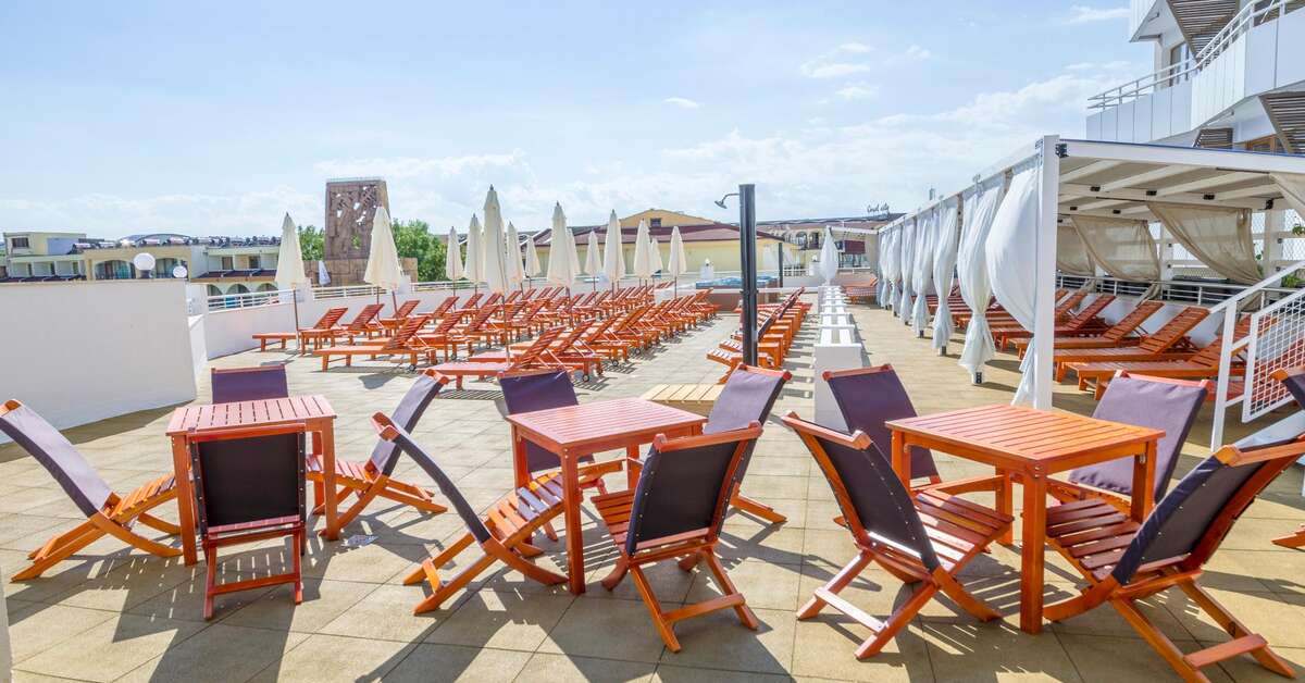 Ein Foto von der Terrasse im Kuban Resort & Aquapark