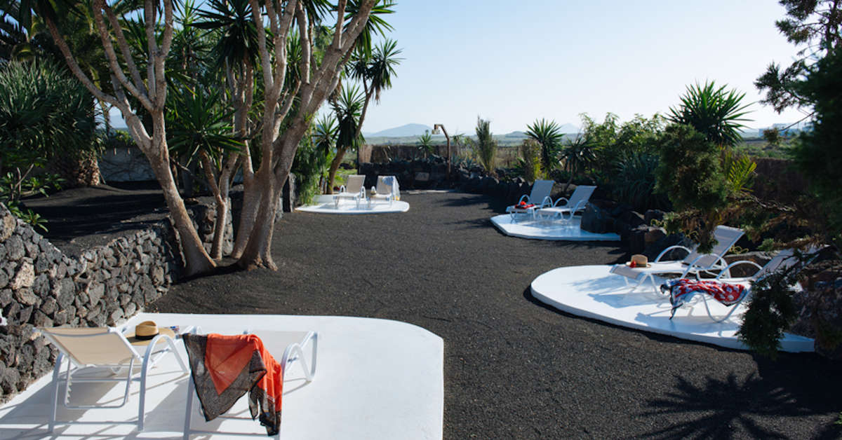 Een foto van het terras bij Hotel El Grifo