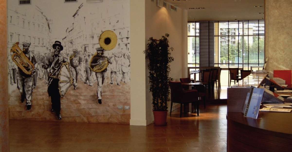 Een foto van het interieur van Hotel La Meridiana