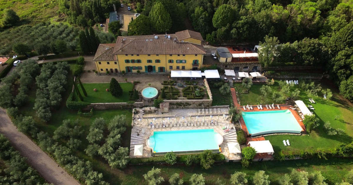 Een foto van het zwembad bij Villa la Palagina