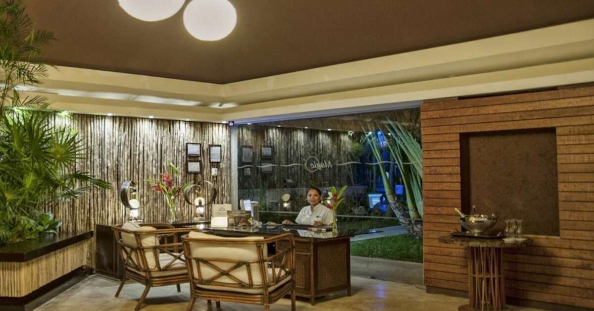 Een foto van het interieur van Hotel Boutique Magic Blue