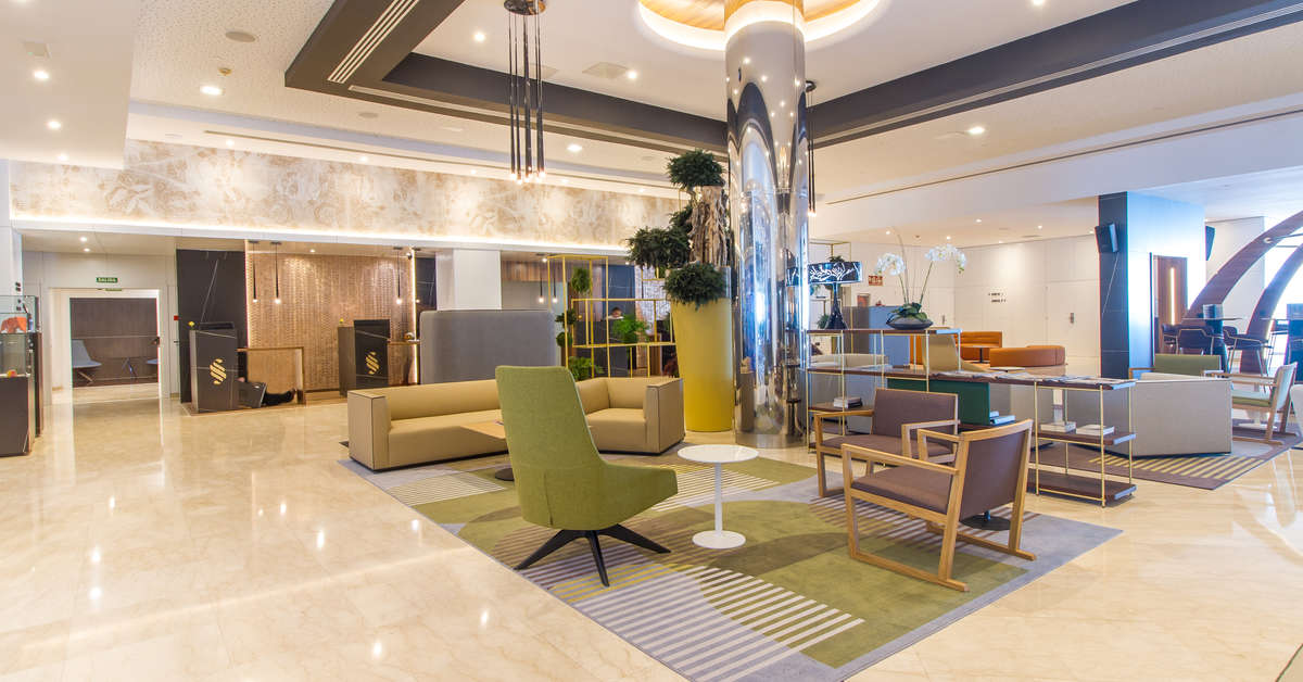 Een foto van het interieur van Solymar Gran Hotel