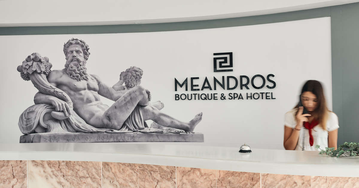 Een foto van het interieur van Meandros Boutique & Spa