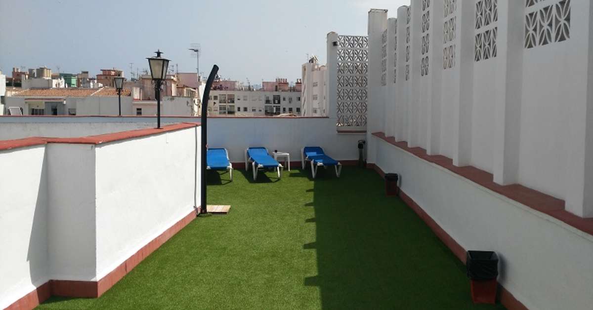 Een foto van het terras bij Hotel Kristal