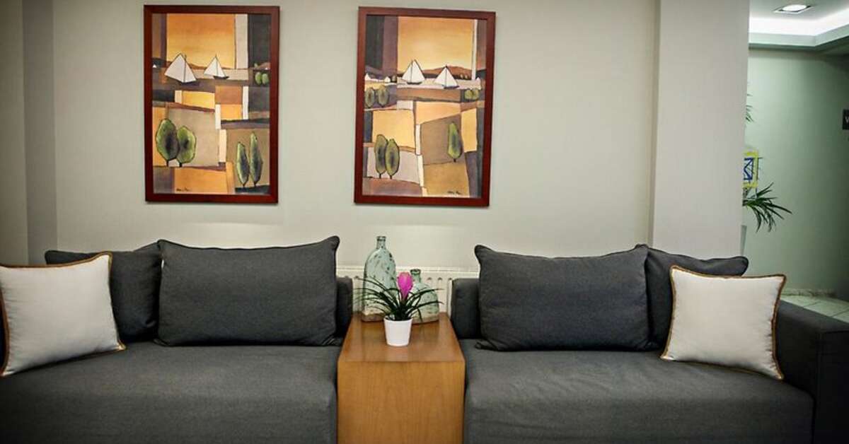 Een foto van het interieur van Kronos Hotel