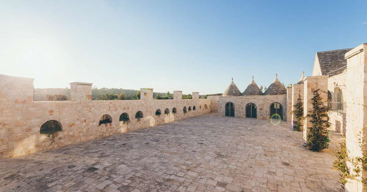 Een foto van de buitenkant van Masseria Grieco