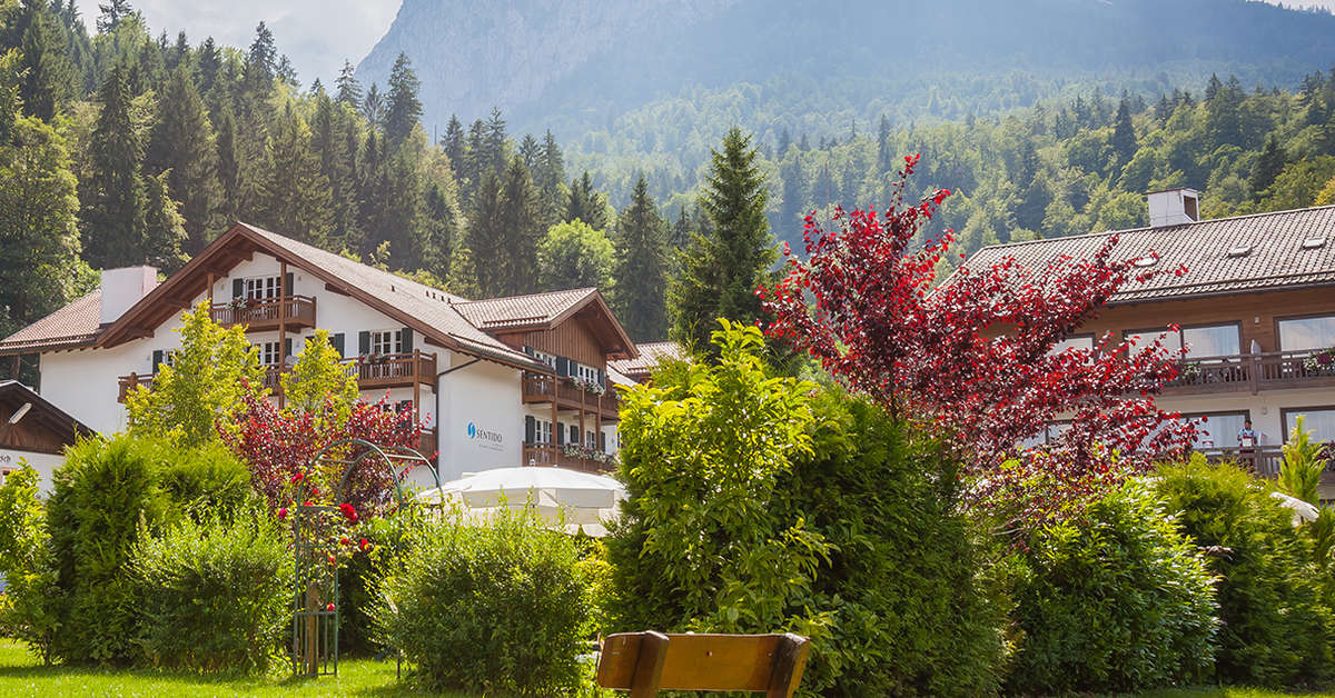 Ein Foto von der Außenansicht des Berghotel Hammersbach