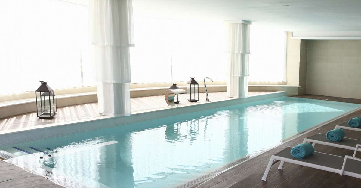 Ein Foto vom Pool im Hotel Zafiro Palace Palmanova