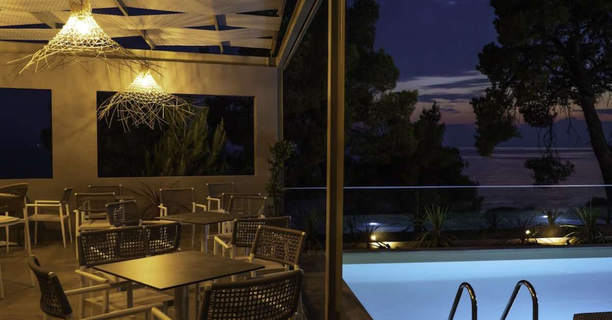 Ein Foto vom Pool im Casa Bloo
