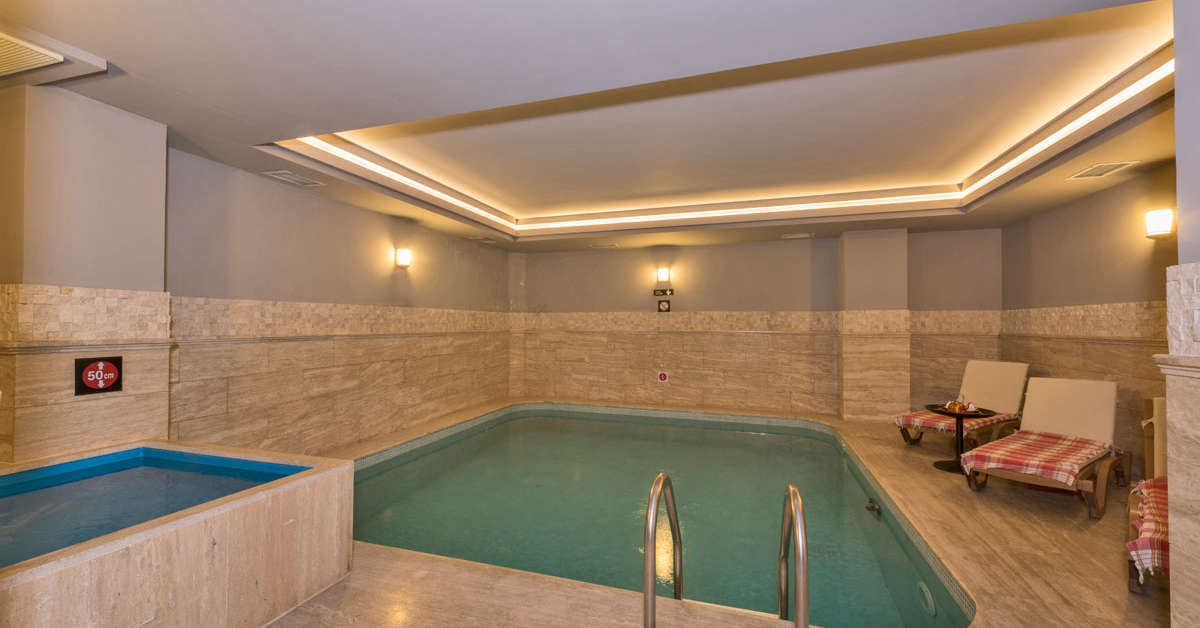 Ein Foto vom Pool im Hotel Vicenza
