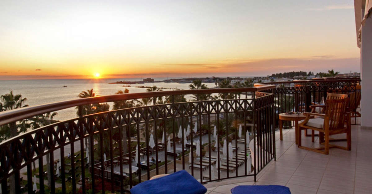 Een foto van het terras bij Hotel Annabelle