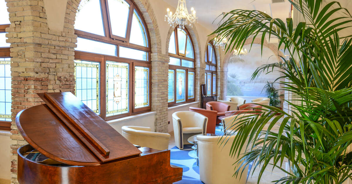 Een foto van het interieur van Hotel Antico Monastero