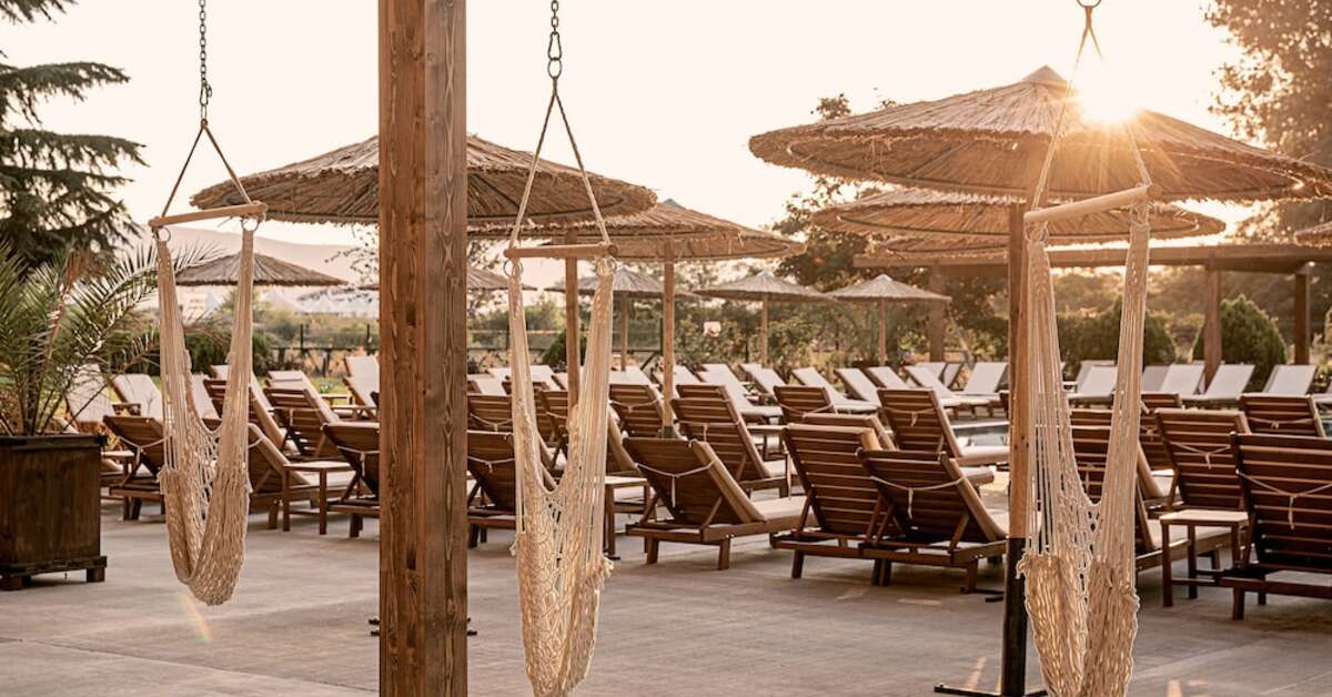Een foto van het terras bij Sunny Beach Club