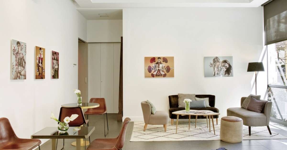 Een foto van het interieur van Grand Hotel Central Barcelona