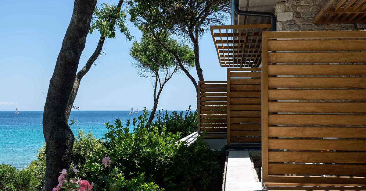 Een foto van de buitenkant van Makryammos Bungalows