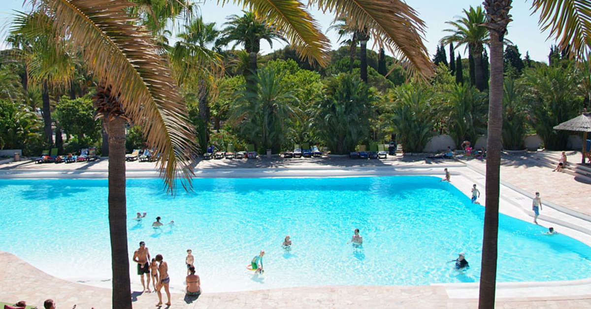 Een foto van het zwembad bij Camping La Baume - La Palmeraie