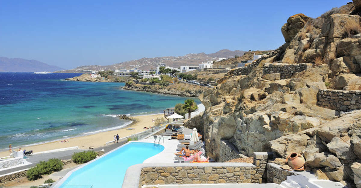 Een foto van het zwembad bij Mykonos Blanc Hotel