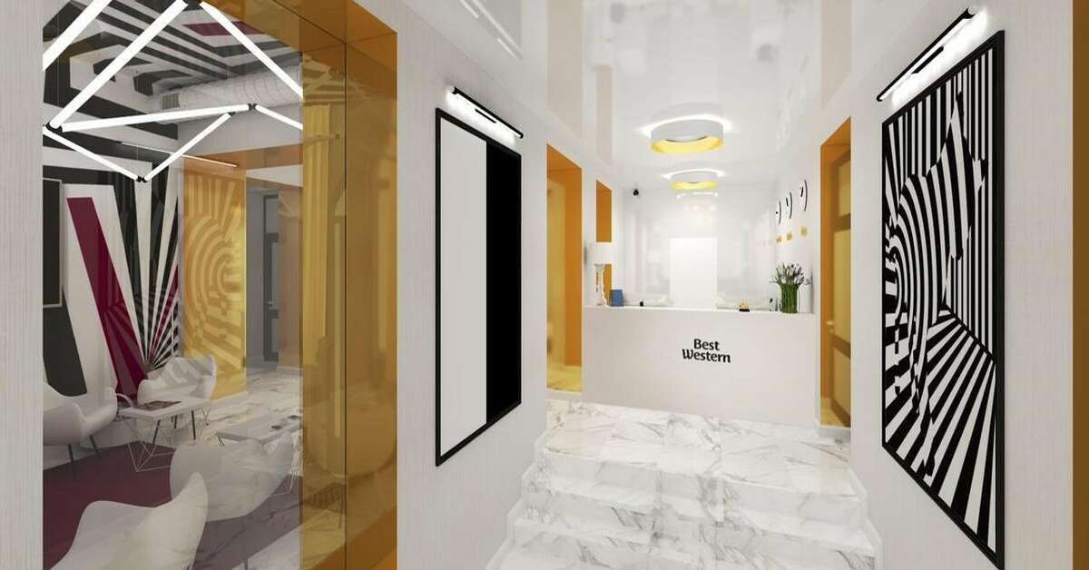 Een foto van het interieur van Best Western Plus Krakow Old Town