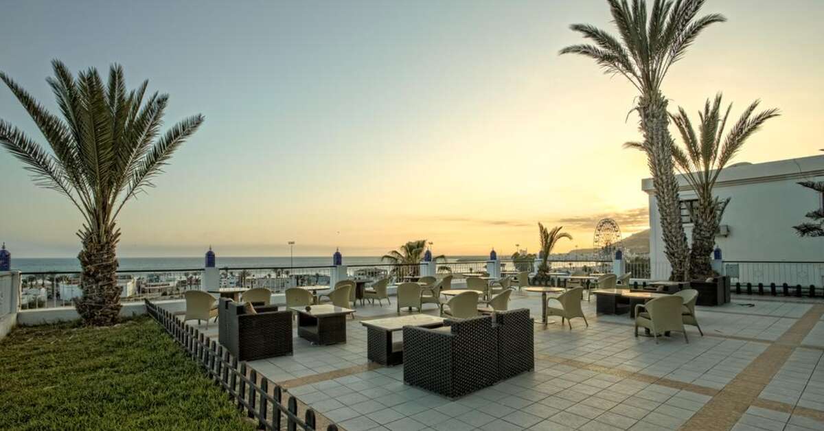 Een foto van het terras bij Royal Mirage Agadir