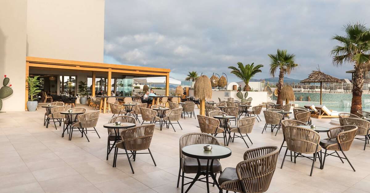 Ein Foto von der Terrasse im Pepper Sea Club Hotel