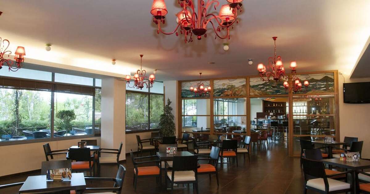 Een foto van het interieur van Mediterranee Hotel