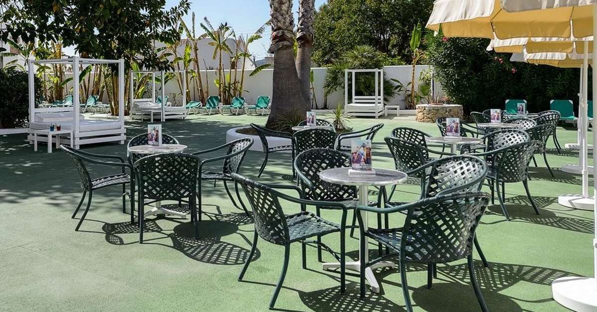 Ein Foto von der Terrasse im Hotel Vibra Marco Polo II