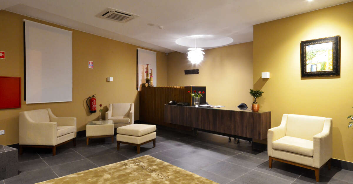 Een foto van het interieur van Hotel Solar do Bom Jesus
