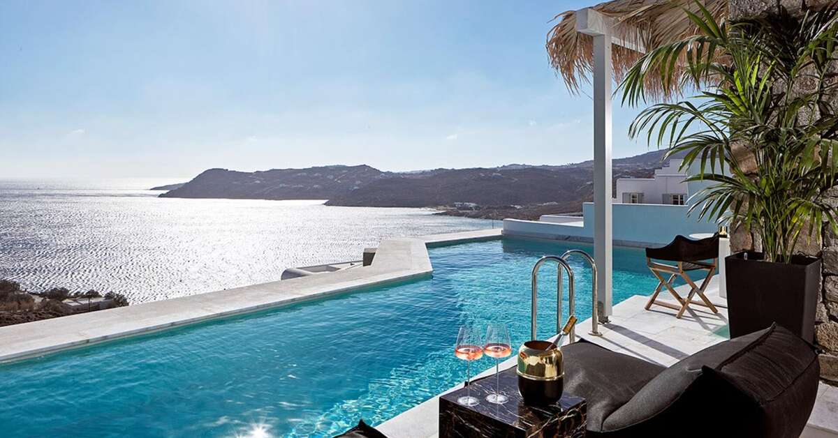 Een foto van het zwembad bij Myconian Villa Collection