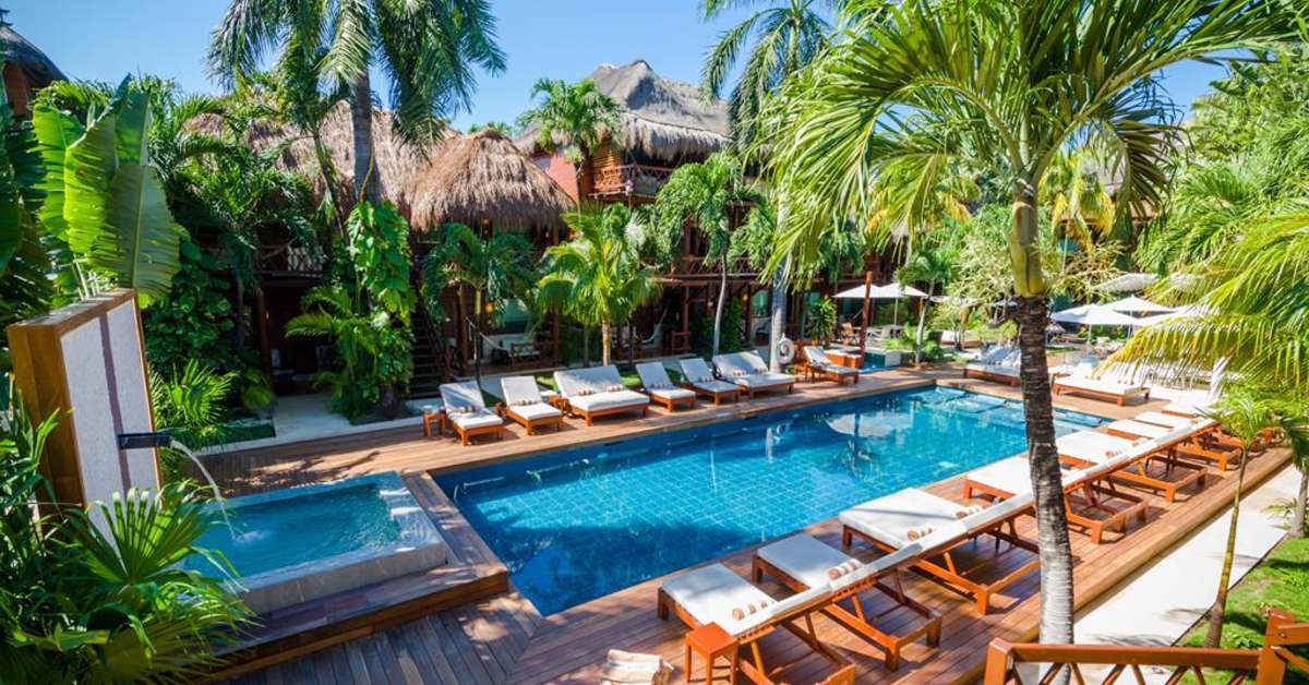 Een foto van het zwembad bij Hotel Boutique Magic Blue